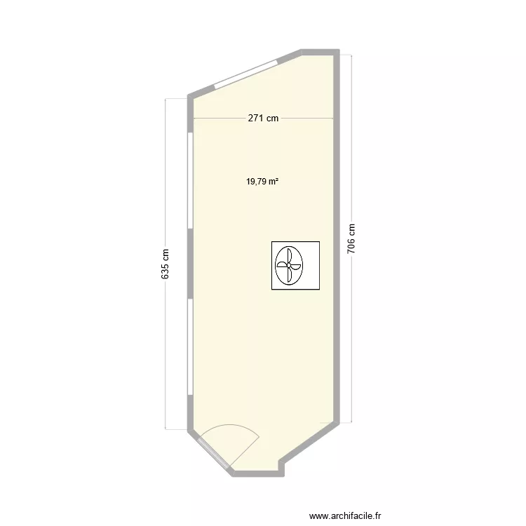 Petite salle de r&eacute;union. Plan de 