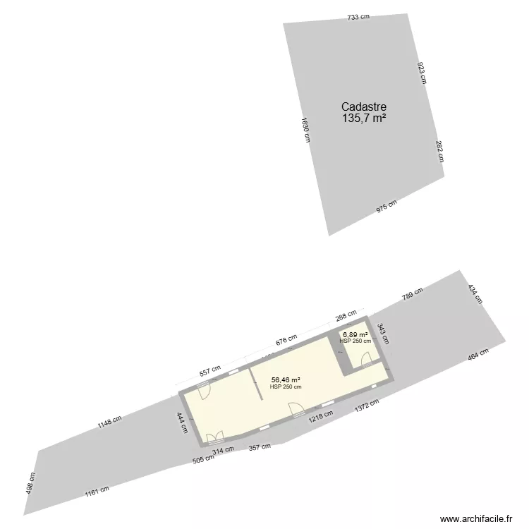 Parcelle maison haleux. Plan de Parcelle maison haleux. Plan de
