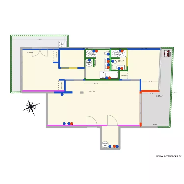 CUISINE 4 CIRODDE - EAU. Plan de 8 Pièces et 92 m² CUISINE 4 CIRODDE - EAU. Plan de 8 Pièces et 92 m²