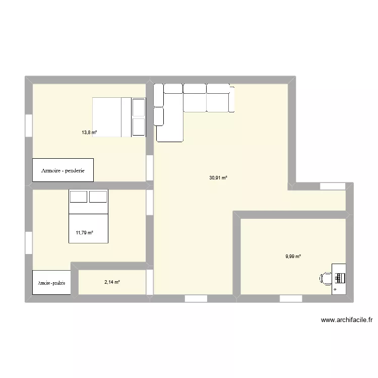 Salon CH Cuisine. Plan de 