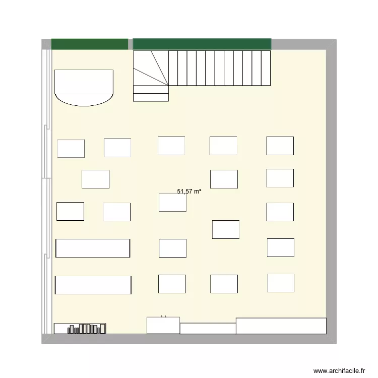 Plan Class E Plan 1 52 m² – Classe – Par Moorgane38 ️ | ArchiFacile