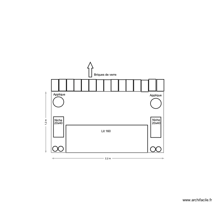 TETE DE LIT PAUL. Plan de 