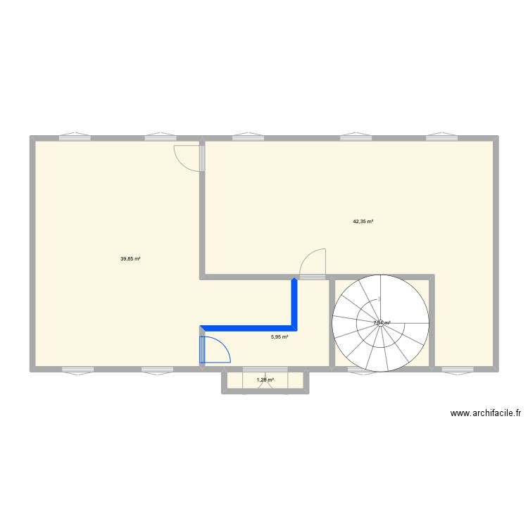 Chateau Jean Jaures R+#1. Plan de 5 pièces et 97 m2