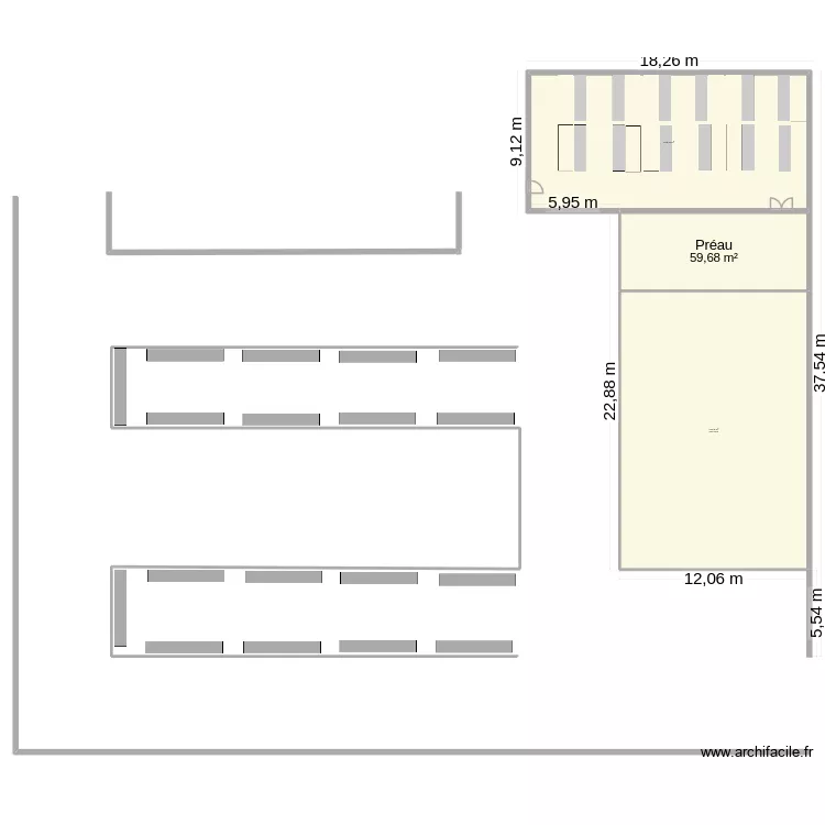 brocante mardasson. Plan de 3  et 427 m²