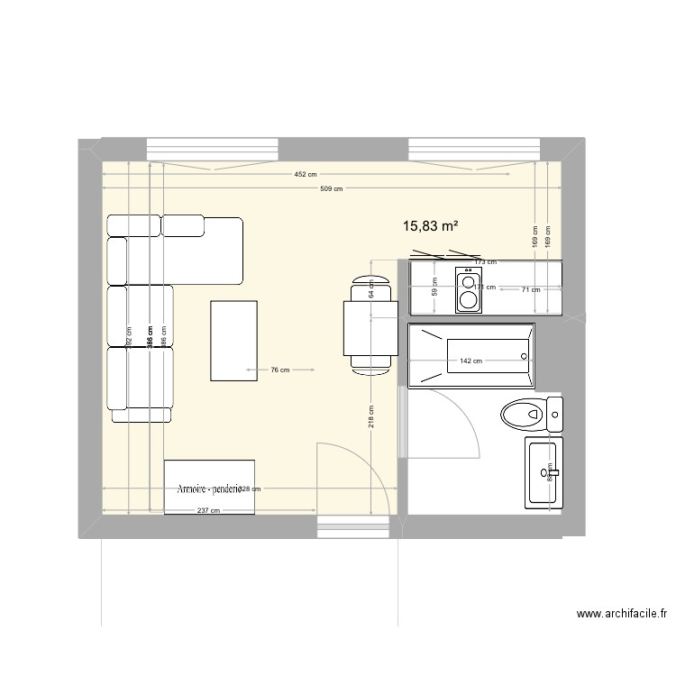 Studio acy. Plan de 0 pièce et 0 m2