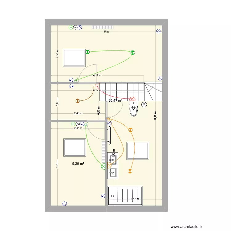 VILLETTE ETAGE. Plan de 