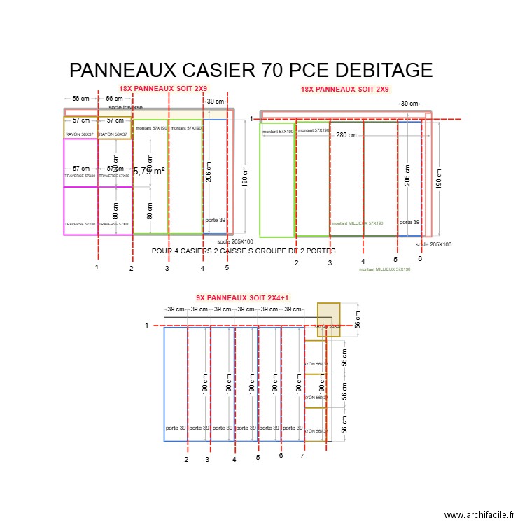 CASIER VESTIAIRE2. Plan de 0 pièce et 0 m2