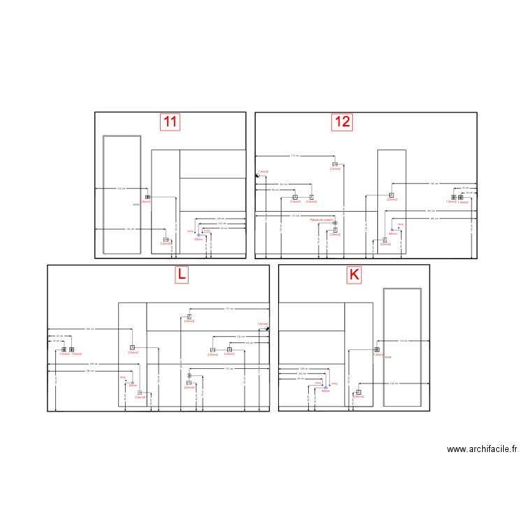 ELECTRICITE. Plan de 0 pièce et 0 m2