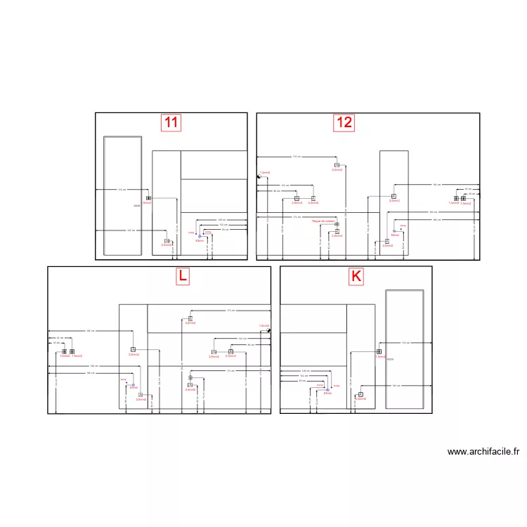 ELECTRICITE. Plan de 