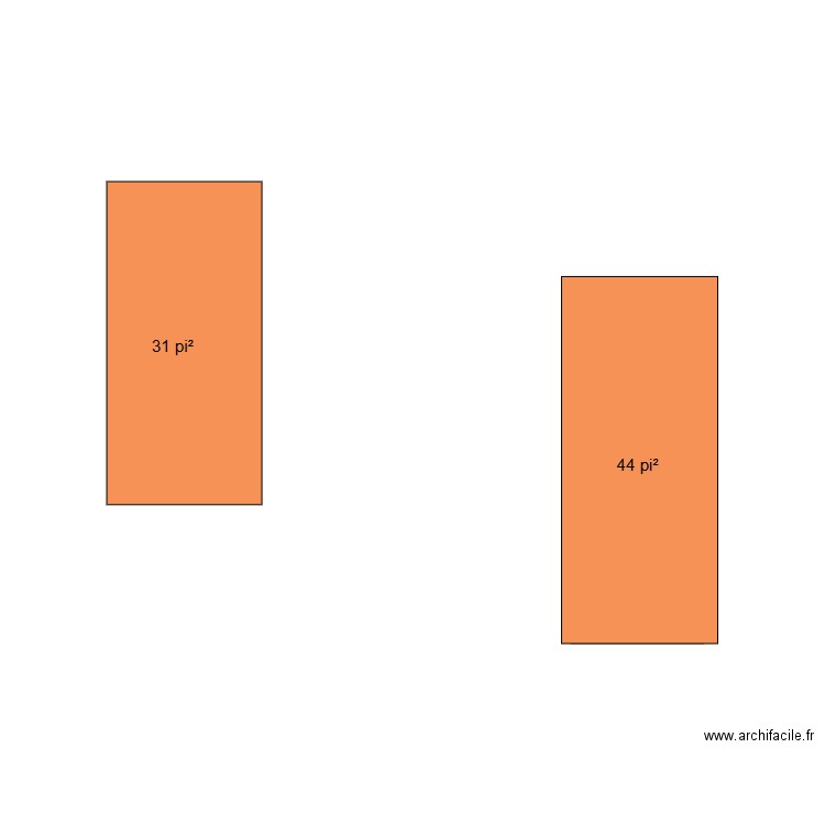 cabanon. Plan de 2 pièces et 7 m2