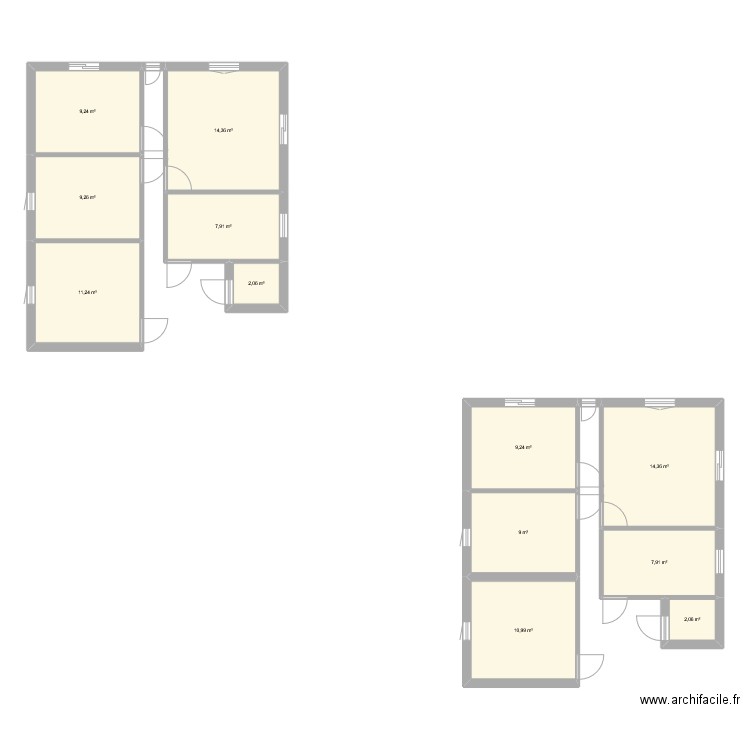 maison. Plan de 12 pièces et 108 m2