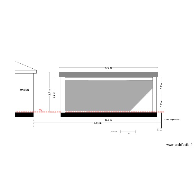 FACADE NORD EST. Plan de 0 pièce et 0 m2