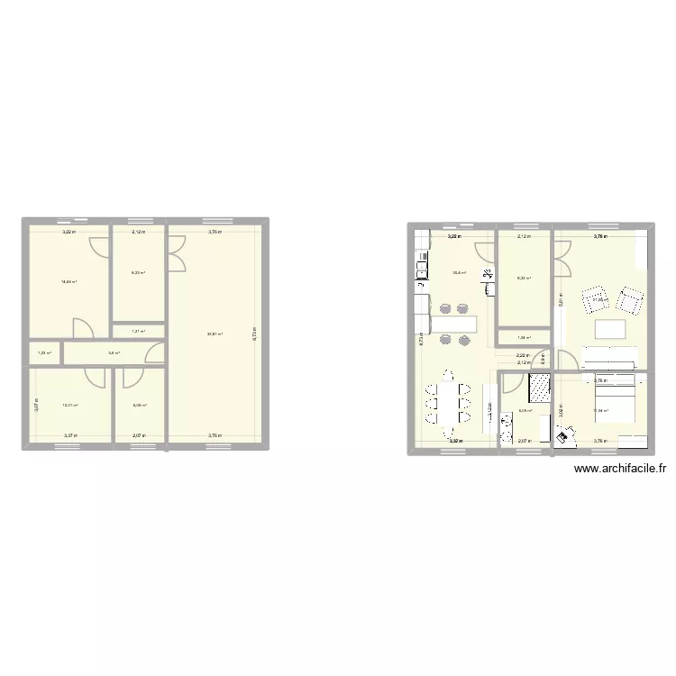 Marchand Etage 1. Plan de 14  et 157 m²