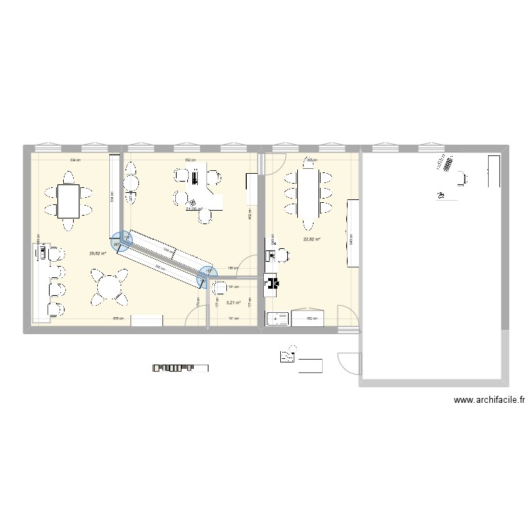 Rased1. Plan de 4 pièces et 77 m2