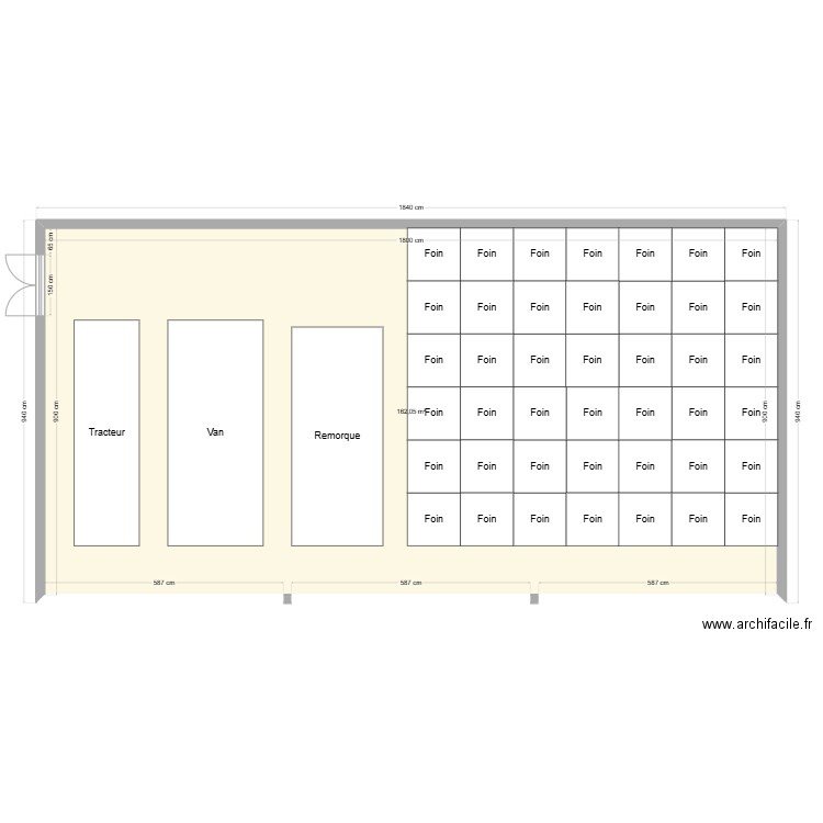 Batiment Vougy VF. Plan de 1 pièce et 162 m2