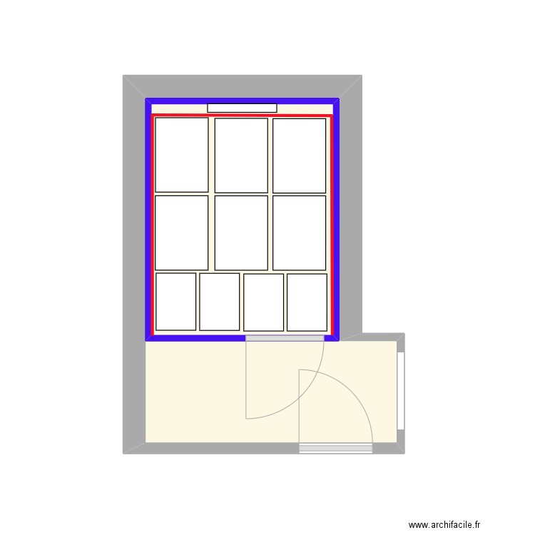 CHAMBRE DE POUSSE CARTONNET. Plan de 2 pièces et 15 m2