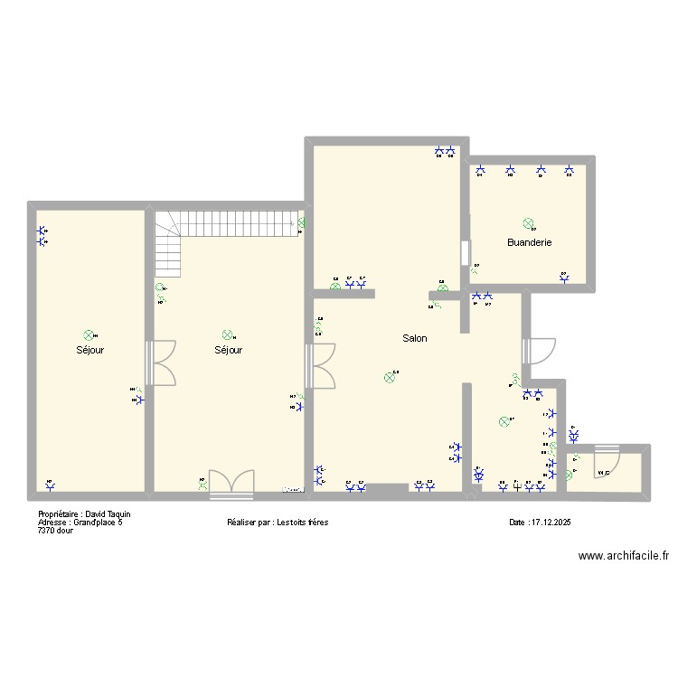 PLAN DAVID TAQUIN OK. Plan de 5 pièces et 155 m2