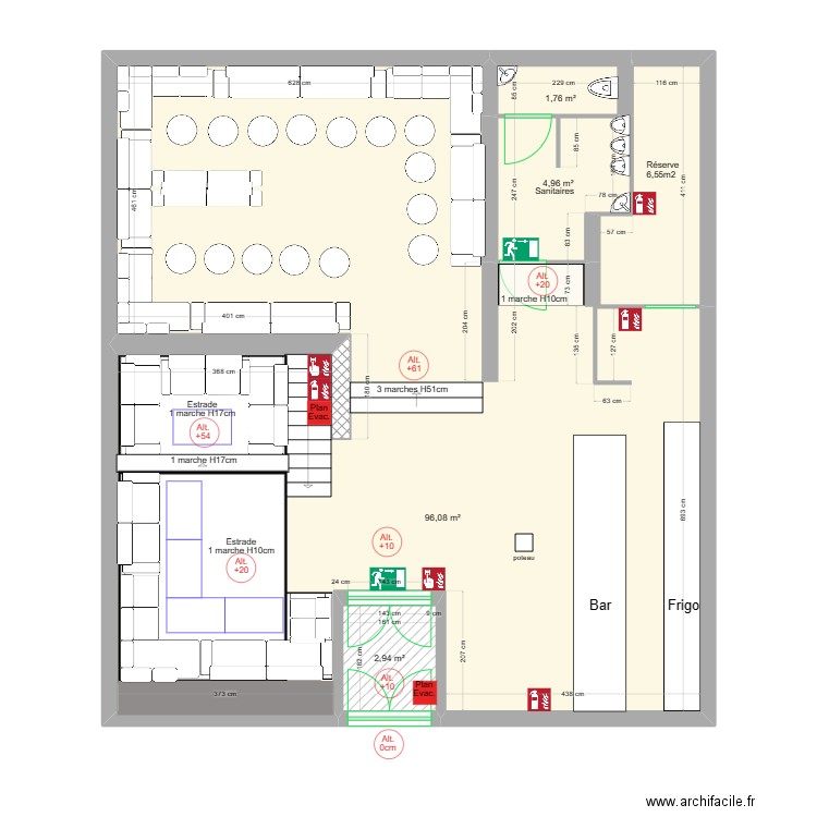 Kaza Sécurité Incendie. Plan de 4 pièces et 106 m2