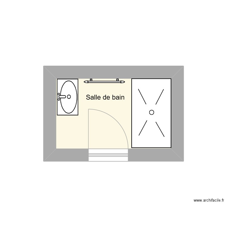 NAFAA Akila. Plan de 1 pièce et 3 m2