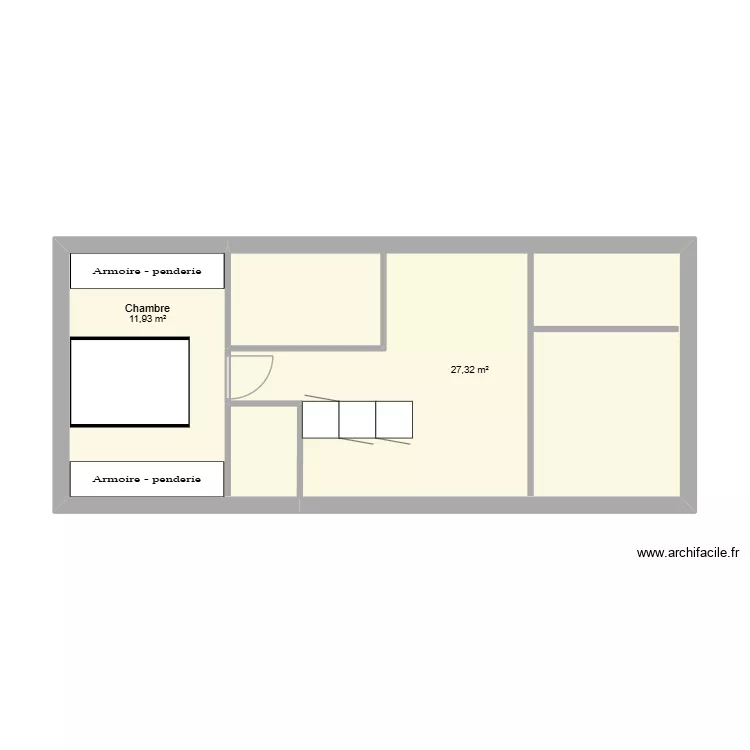 111. Plan de 2  et 39 m²