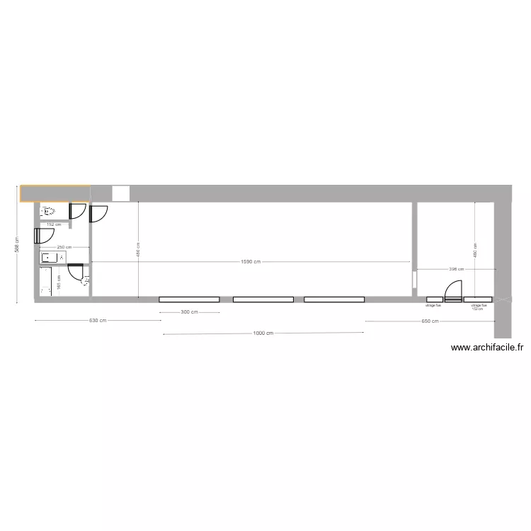 RECTANGLE plan g&eacute;n&eacute;ral avec nouvelles ouvertures. Plan de 