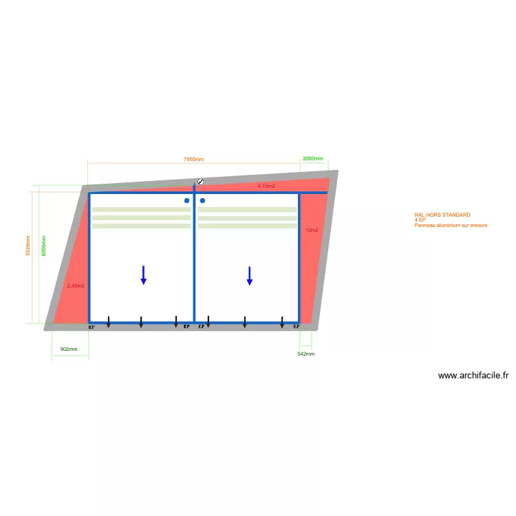 EMMANUELLE AC. Plan de 3 et 56 m² EMMANUELLE AC. Plan de 3 et 56 m²
