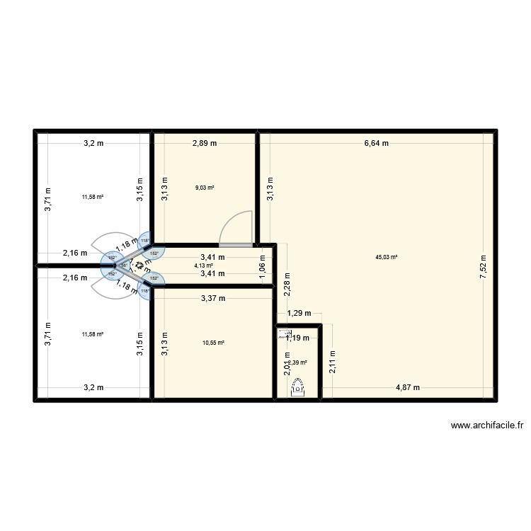 Maison 110m2. Plan de 0 pièce et 0 m2