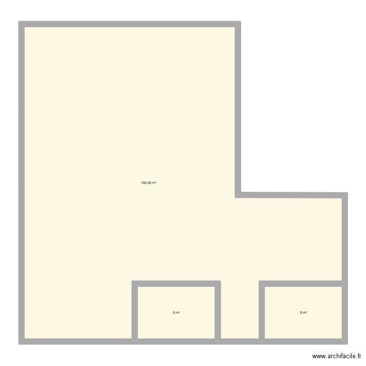 techno. Plan de 3 pièces et 175 m2