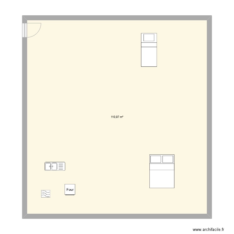 sintesis 1. Plan de 1 pièce et 111 m2