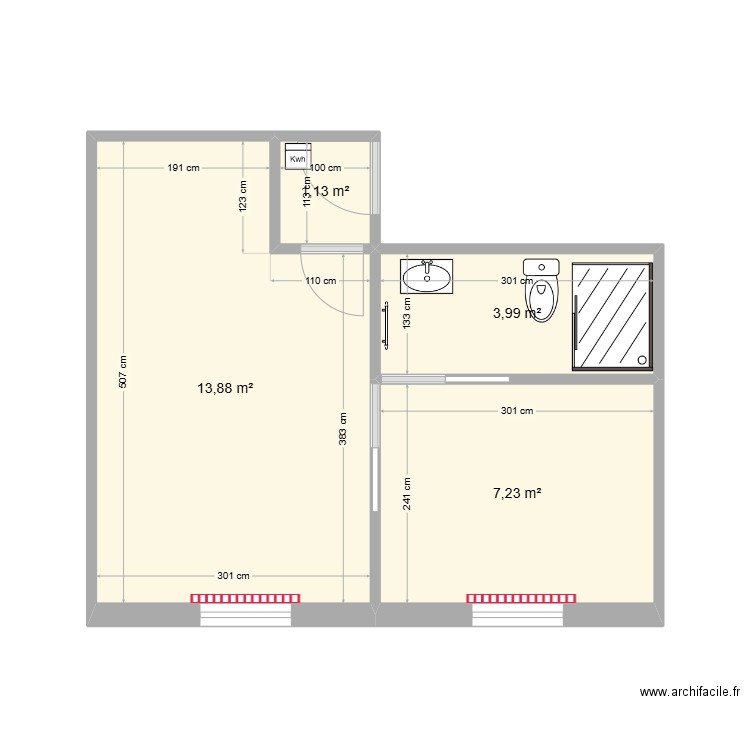3 Square Vallois Après Renov 14 01 25. Plan de 0 pièce et 0 m2