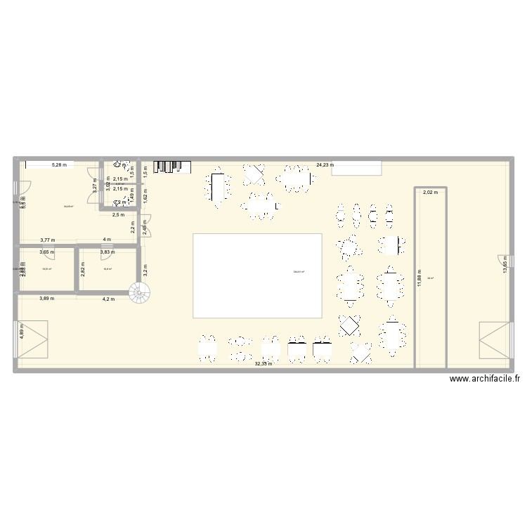 la lygue. Plan de 8 pièces et 457 m2