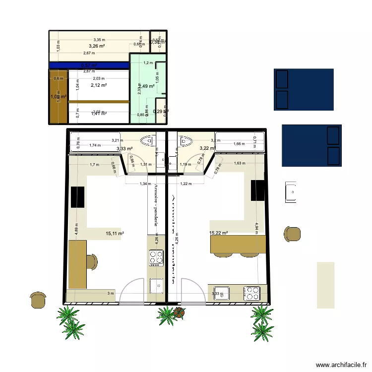 aqueduc principe 5. Plan de 12 pièces et 49 m²