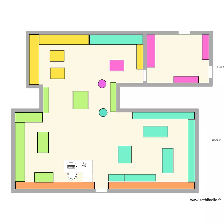 Plan de la librarie Le Cadran Solaire. Plan de 