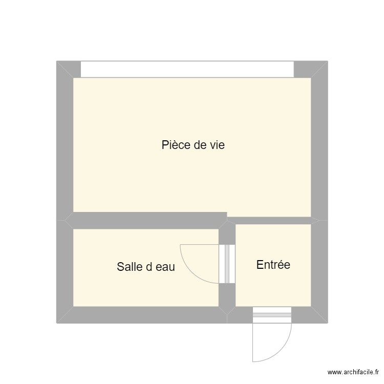 PLAN 240284 SCI LES EMBRUNS . Plan de 3 pièces et 12 m2