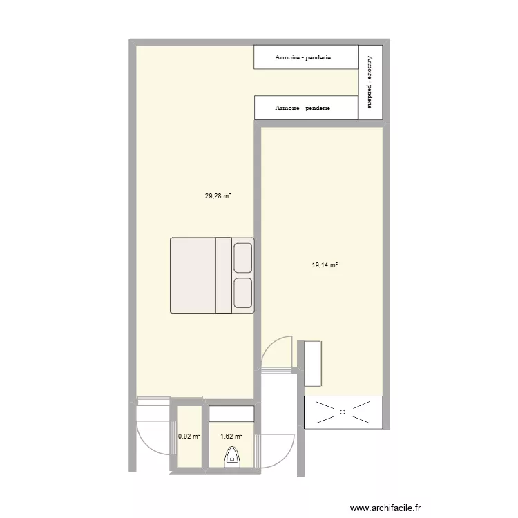 maison. Plan de 4 Pièces et 51 m² maison. Plan de 4 Pièces et 51 m²