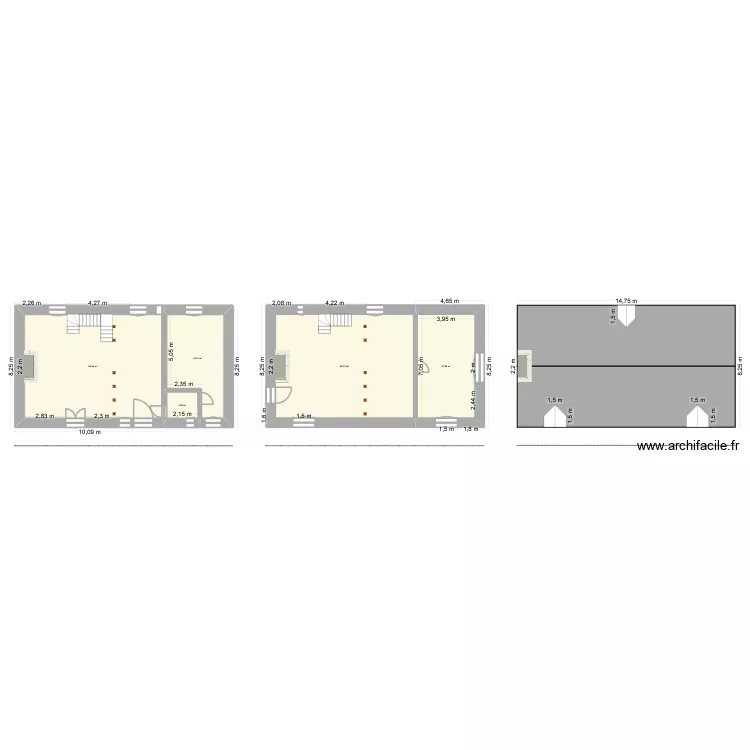 Maison de nous. Plan de 5  et 187 m²