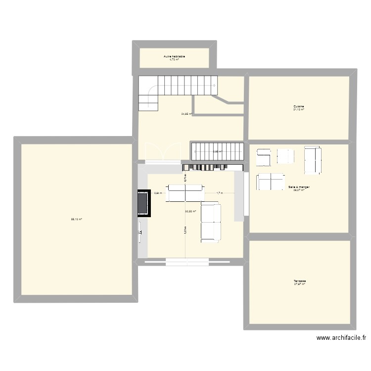 maisonrdcbis. Plan de 8 pièces et 198 m2