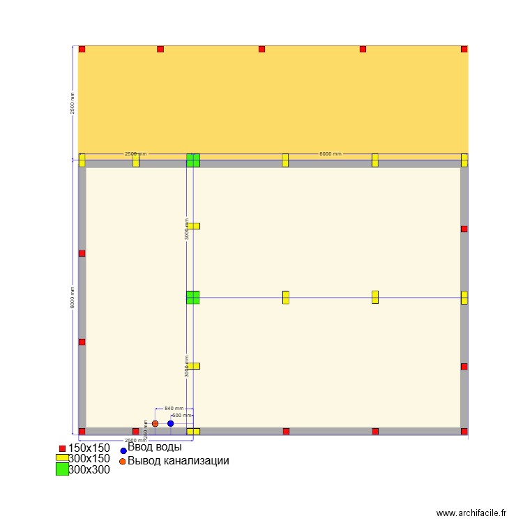 Ольга 1 Сваи. Plan de 2 pièces et 66 m2