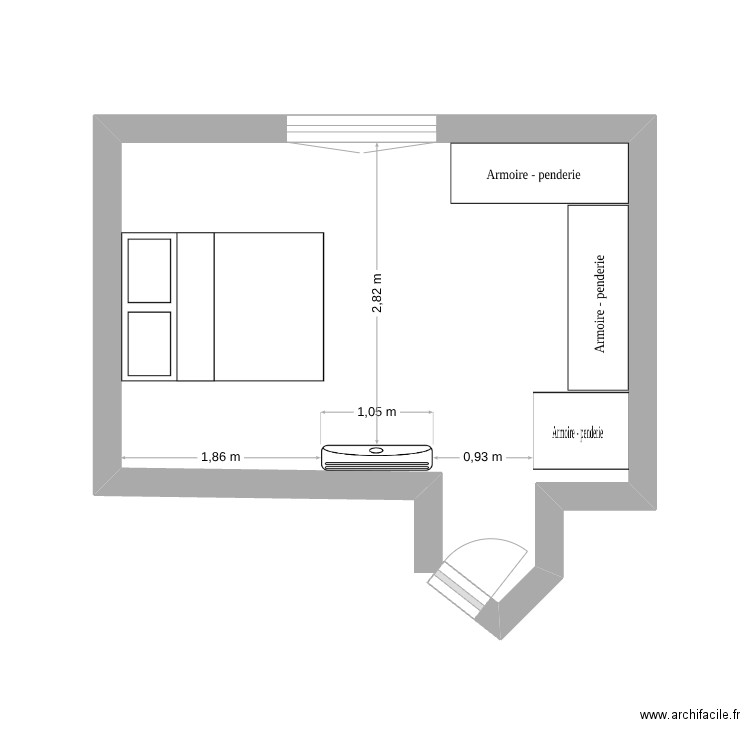 Chambre Parentale. Plan de 0 pièce et 0 m2