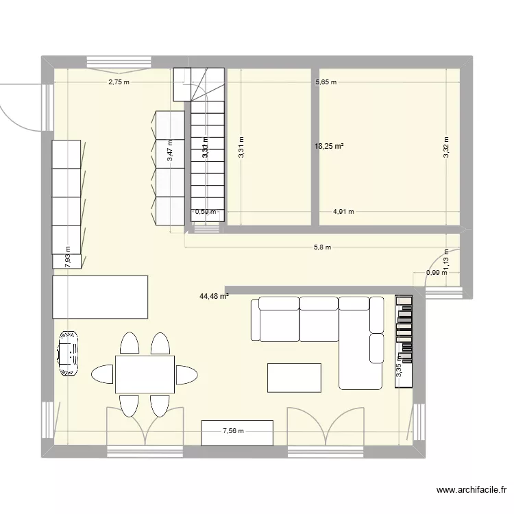 Etage. Plan de 2 et 68 m² Etage. Plan de 2 et 68 m²