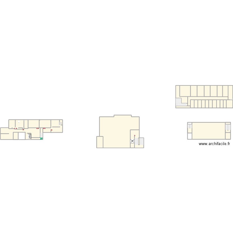 sous sol, annexe rez-de-chausée, 4eme. Plan de 25 pièces et 943 m2