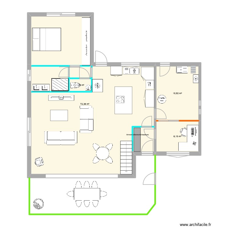 maison 2 bis. Plan de 0 pièce et 0 m2