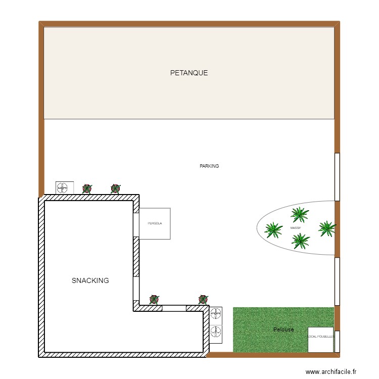 Chez ISA. Plan de 2 pièces et 162 m2