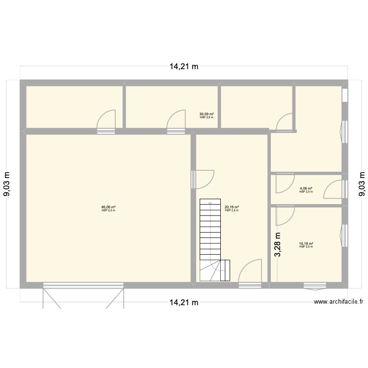 garage cros 2. Plan de 5 pièces et 111 m2