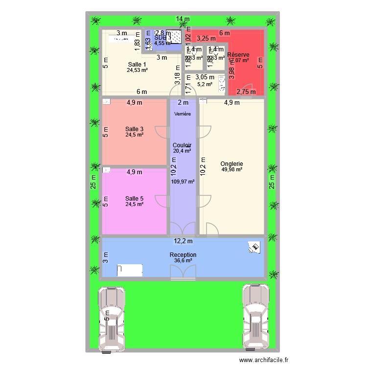 Salon V 8. Plan de 12 pièces et 563 m2