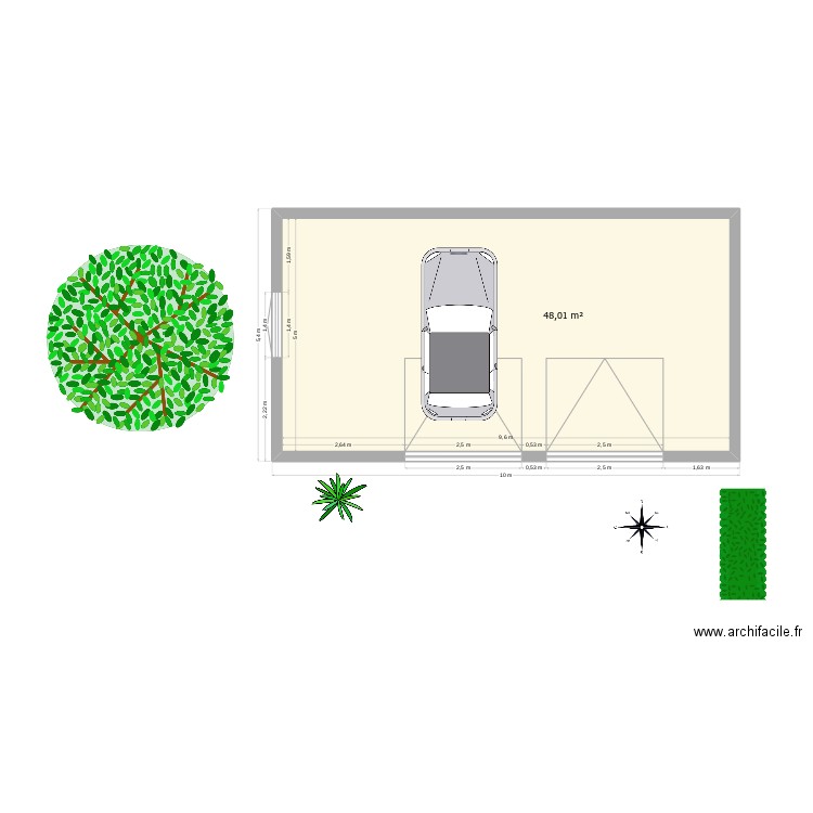 garage. Plan de 0 pièce et 0 m2
