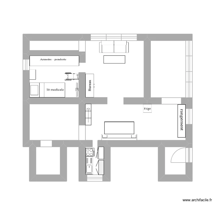 ecole. Plan de 6  et 22 m²