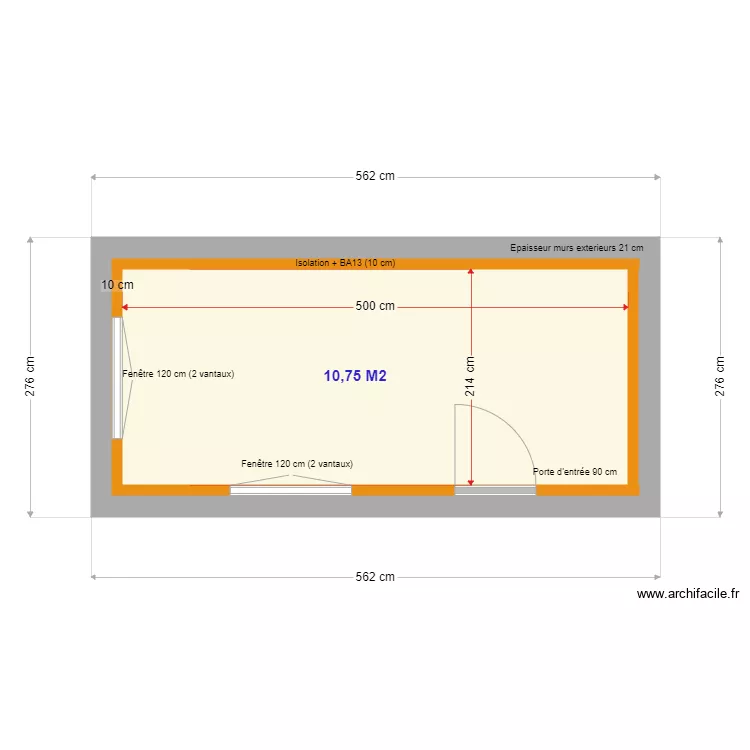 PLAN PIECE (ATELIER) ABRIS BAS. Plan de 