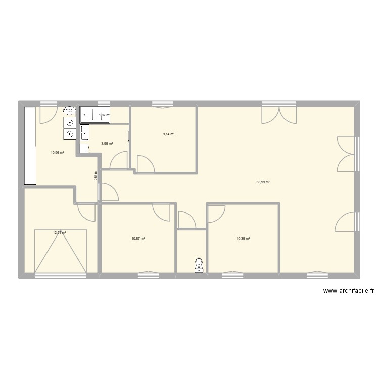 plan francois 2. Plan de 8 pièces et 114 m2