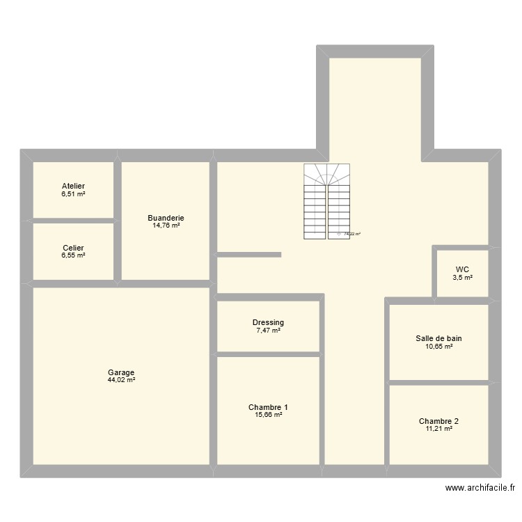 Projet 2. Plan de 10 pièces et 195 m2